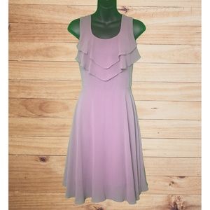 H&M Gorgeous Plum Ruffled Top Midi Dress!